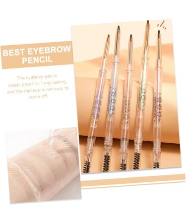 Baluue 5pcs Pencils with Eyebrow Pencil Hair Double Bun Eyebrow Pens Eyebrow Makeup Pencils Paste - Buy Online on SooperMarket.com
