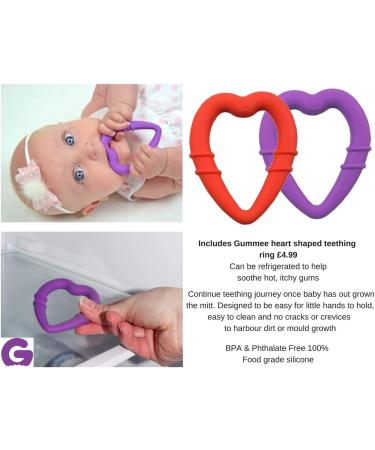 Gummee Glove Baby Teething Mitten - Detachable Toy - Premium Teething Glove for Babies 3-6 Months, Turquoise - Buy Online on SooperMarket.com