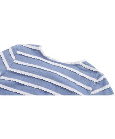Bonny Billy Girls Knitted Cotton Bolero Shrug - 4-5 Years, Blue Stripe | Kids Cardigan - Buy Online on SooperMarket.com