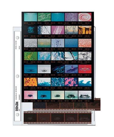 Print File 35mm Size Negative Pages Holds Seven Strips of Five Frames with Contact Sheet, Pack of 25