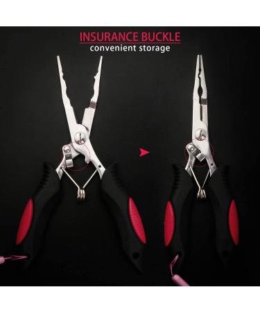 Hikary Long Nose Fishing Pliers - Stainless Steel Hook Remover & Braid Cutter - 8.8inches - Buy Online on SooperMarket.com