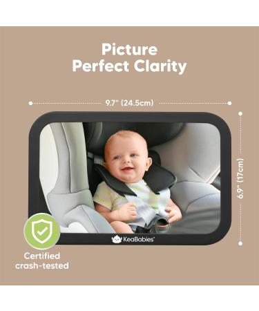 Baby Car Mirror - Safety Back Seat Infant Mirror - Shatterproof Wide View Baby Mirror (Matte Black) - Buy Online on SooperMarket.com