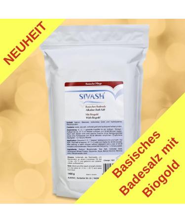 SIVASH Alkaline Bath Salt with Biogold - Rejuvenate with Baking Soda Sea Salt & Colloidal Gold | 1400g for Optimal Wellness - Buy Online on SooperMarket.com