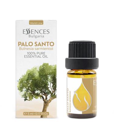 Essences Bulgaria Palo Santo Essential Oil 5ml | Bulnesia sarmientoi | 100% Pure and Natural | Undiluted | Therapeutic Grade | Aromatherapy | Cosmetics | Cruelty Free | Non-GMO | Vegan