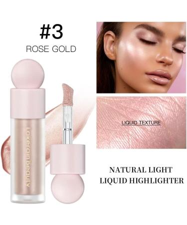 Go Ho Liquid Highlighter Makeup Natural Face Highlighter Stick Silky Smooth Light Liquid Luminizer Long Lasting Highlight Face Illuminator Make up 03 Rose Gold 03 Rose Gold 10.00 g (Pack of 1) - Buy Online on SooperMarket.com