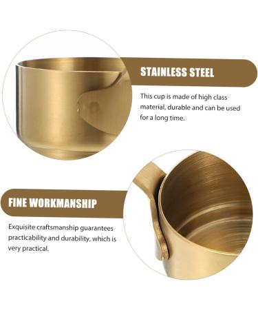 Zerodeko Metal Bowls 2pcs Sauce Milk Cup 304 Stainless Steel Sauce Plate Household Milk Warmer Pot 8.5X5.3X3.2CMx2pcs Goldenx2pcs - Buy Online on SooperMarket.com