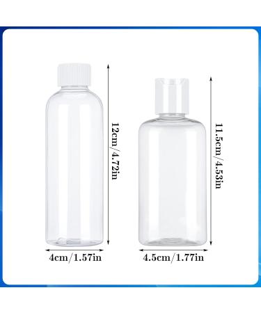 Firtink 6 PCS Plastic Travel Bottles 100 ML Clear Travel Containers Bottle Refillable Cosmetic Bottles Liquid Containers for Travel Toiletries Shampoo Lotion Makeup Shower Hand Soap - Buy Online on SooperMarket.com