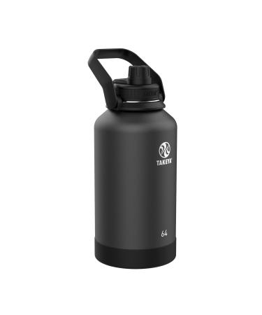 Takeya Wide Handle Spout Bottle, 64 Ounce, Onyx Oynx 64 oz Spout Lid