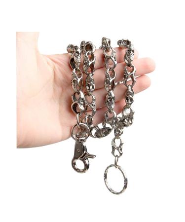 Acxico 1 Pcs 32" All Skull Strong Leash Wallet Chain Biker Trucker Heavy Jean Key Chain