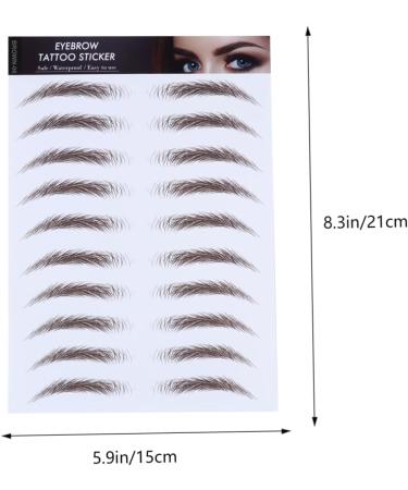 4pcs Eyebrow Stickers Waterproof Makeup Peel off Brow 6d Hair-like Eyebrows Stickers Transport Tool 21x15cm Brown - Buy Online on SooperMarket.com