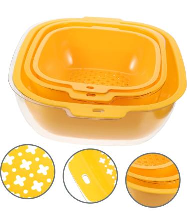 Alipis 1 Set Fruit Drain Basket Storage Shelf Plastic Laundry Baskets Kitchen Accessory Household Container 32X27CM Orange - Buy Online on SooperMarket.com