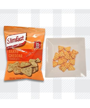AETN Creations Slim Fast Crisps Bundle Pack of 14 with 7 Cheddar Bites 7 Sour Cream and Chive plus AETN Magnet and Meal Planner Nutritious Snacking - Buy Online on SooperMarket.com