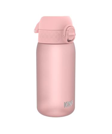 Ion8 Kids Water Bottle 350 ml/12 oz Leak Proof Easy to Open Secure Lock Dishwasher Safe BPA Free Carry Handle Hygienic Flip Cover Easy Clean Odour Free Carbon Neutral Rose Quartz 350ml OneTouch 2.0