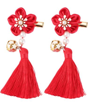 ABOOFAN 3 Pairs Bows Hair Clips Hair Clips for Bows Kids Barrettes for Hair Chinese New Year Hair Clips New Year Bobby Pin Girl Barrettes Clip Chinese Style Hairpin Candy Bag Child Tassel - Buy Online on SooperMarket.com