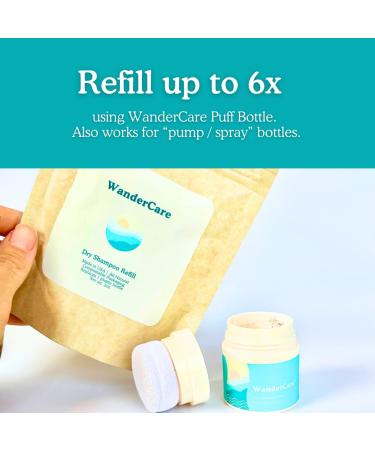 Dry Shampoo Powder Refill | Natural Eco-Friendly & Plastic-Free | Refresh & Volumize | Made in USA | 6x Refill Pack - Buy Online on SooperMarket.com