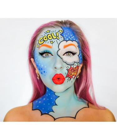 SK INFINITY Classic Pale Blue Face and Body Paint 18 ml - Professional Water Based Single Cake Makeup for Adults & Kids - Buy Online on SooperMarket.com