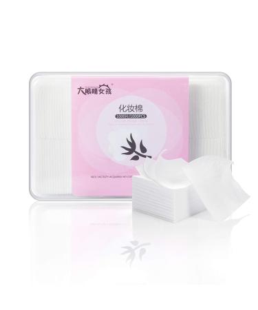 GothicBride 1000PCS Thin Rectangle Cotton Pads Makeup Remove Pads 1000 Count (Pack of 1)