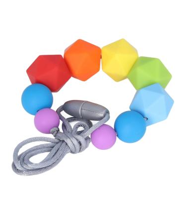 Safe & Vibrant Baby Teething Chew Necklace | Food Grade Silicone Teether - Style 1 - Buy Online on SooperMarket.com