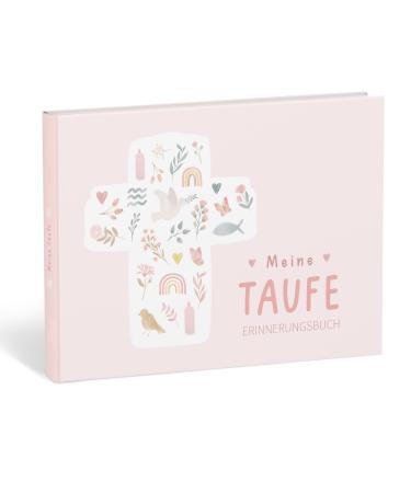 mintkind Baptism Book "My Baptism" I Baptism Gifts for Boys & Girls | Godchild Gift for Baptism Baptism Book I Memory Book for Baptism | Godmother Gift for Boy & Girl I Flower Design without Sticker Set Flower