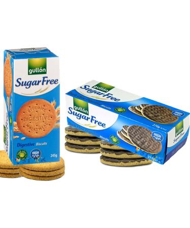 Sugar Free Digestives Biscuit 245g & Dark Chocolate Digestives 270g Packs - 2 x Mixed Sugar Free Digestives Packs - Buy Online on SooperMarket.com