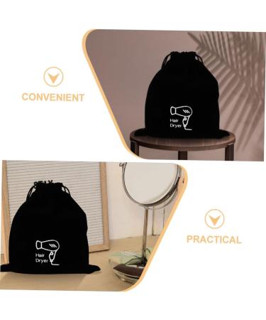 Baluue 2pcs Velvet Bag Hair Dryer Bag Hair Curler Travel Bag Hair Dryer Travel Pouch Hair Tools Travel Bag Travel Makeup Bag Travel Bag for Blow Dryer and Hair Tools Blow Dryer Bag 30.00X26.00X0.50CM Black - Buy Online on SooperMarket.com