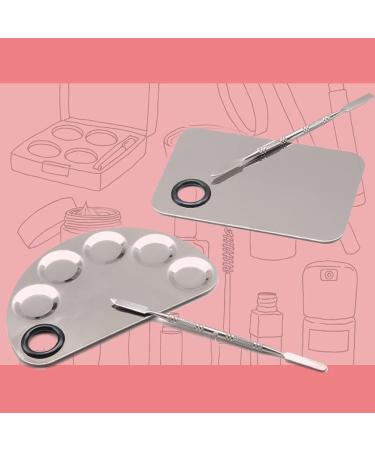Sanwood Stainless Steel Make-Up Palette | Large Square Nail Art Mixing Plate for Foundation | Multi-Functional Cosmetic Artist Tool - Buy Online on SooperMarket.com