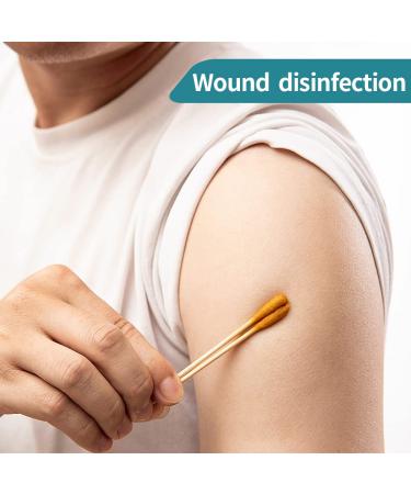 500 Pack 3.93 Inch Long Cotton Swabs with Wooden Sticks for Wound Care and Cleaning - Buy Online on SooperMarket.com