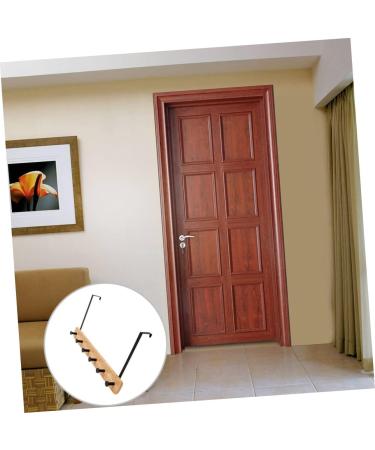 CHILDWEET Towel Hangers Coat Hanger Coat Hook Wall Mount Towel Holder Towel Rack with Shelf Coat Hooks No Punching Door Hook 6 hooks Khaki - Buy Online on SooperMarket.com