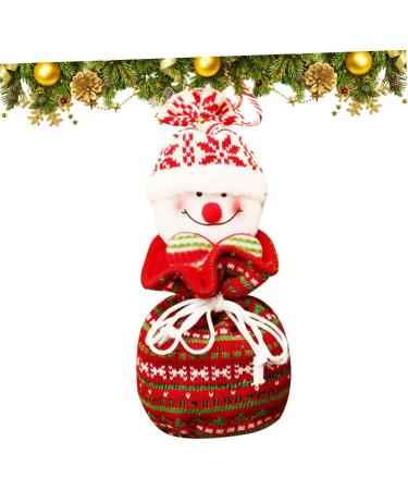 KOMBIUDA 1pc Snowman Storage Candy Bag Bags Kids Ornament Hanging Knitted Portable Christmas Adorable 1 count (Pack of 1) As Shown - Buy Online on SooperMarket.com