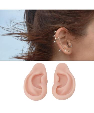 Silicone Ear Model - Medium Skin Color for Earrings Display and Piercing Practice - Buy Online on SooperMarket.com