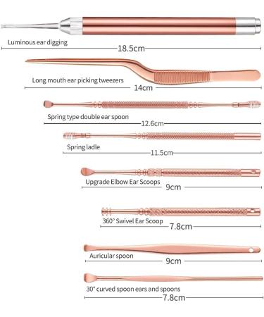 LED Light Ear Pick Set - Ear Wax Removal Tweezers for Baby & Adults - 6Pcs/7Pcs/8Pcs Ear Care Kit - Buy Online on SooperMarket.com