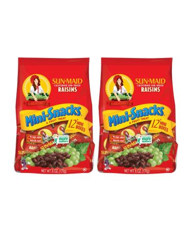 Sun-Maid California Dried Raisins Mini Snack Packs .5 oz boxes-12 ct (Pack of 2) 12 Count (Pack of 2)