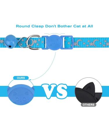 Tagme Cat Neck Band - Reflective 2-Pack with Name/Address Shield for Cats & Puppies | Sky Blue 18-28 cm - Buy Online on SooperMarket.com
