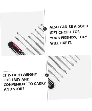 KALLORY 7pcs Ear Picking Tool Set - 3 Sets Spring Ear Cleaning Tools - Silver Ear Care Set 12x1x1cm - Buy Online on SooperMarket.com