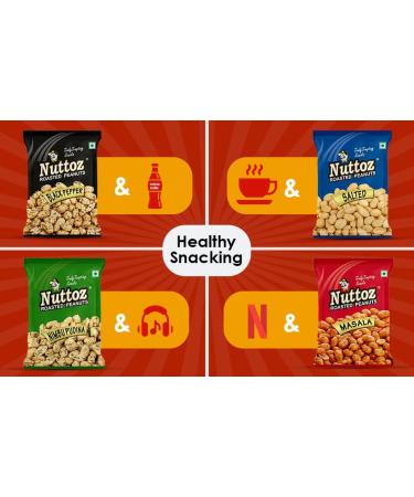 Nuttoz Roasted Salted Peanuts 160g (Pack of 3) - Buy Online on SooperMarket.com