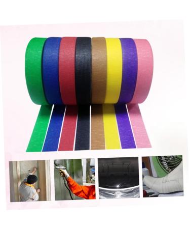 Healeved 6pcs Strong Sticky Wrinkle Paper Colored Tape Garage Door t Handle Container for Gardening Tools Butle Tape Round Grill Grate Adhesive Tape Spray Paint Color Separation Child - Buy Online on SooperMarket.com