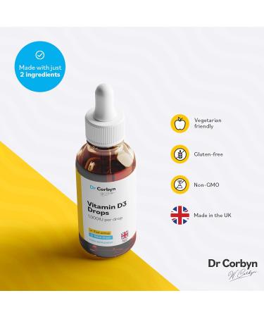 Dr Corbyn Immunity Support Bundle: Echinacea Tincture Drops (50ml) & Vitamin D3 1 000IU (50ml) | Highly Absorbable & Fast Acting Bundle - Buy Online on SooperMarket.com