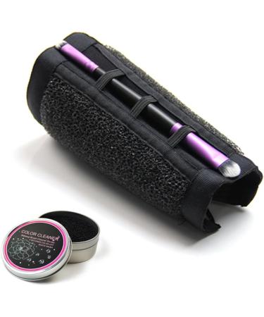 FOMIYES Makeup Brush Arm Holder Eyeshadow Clean Brush Makeup Sponge Cleaners Makeup Brush Arm Band Make up Brush Cleaner Makeup Brush Black Eyeshadow medium Black - Buy Online on SooperMarket.com