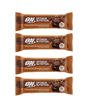 4 x 65g Chocolate Brownie Bar Breakfast Crunchy Protein Snack No Added Sugar