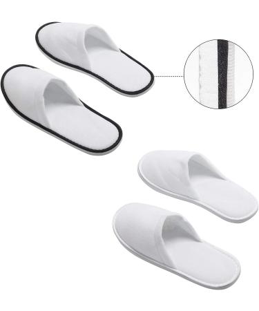 Yeios Hotel Spa Slippers - Closed Toe Home Guest Slippers (20 Pairs) - White - Men and Women - Buy Online on SooperMarket.com