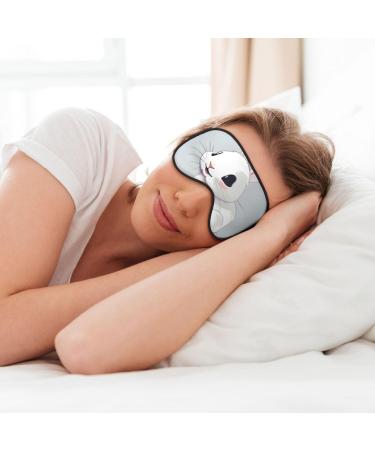 Buy Cute White Rabbit Soft Sleep Eye Mask | Breathable Eye Patch for Travel & Relaxation - Buy Online on SooperMarket.com