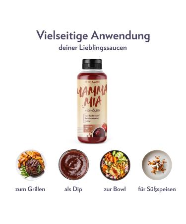 Gymqueen Mamma Mia Zero Sauce - Reduced Calorie Fat-Free Sugar-Free Vegetarian - Perfect for Dishes & Salads - 265ml - Buy Online on SooperMarket.com