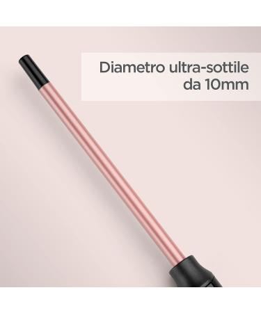 BaByliss 10mm Curling Wand C449E - Quartz-Ceramic Curling Iron for Tight Afro Curls | Pink & Black International Shipping Available - Buy Online on SooperMarket.com