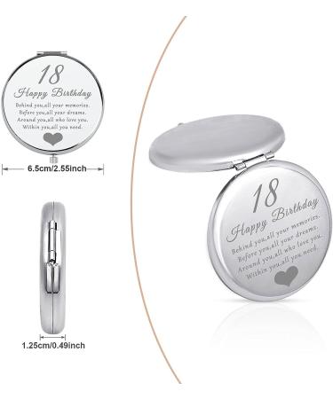 18th Birthday Gift: Folding Makeup Mirror for Girls Turning 18 - Ideal Present for Sister, Niece, Daughter, Bestie - Buy Online on SooperMarket.com