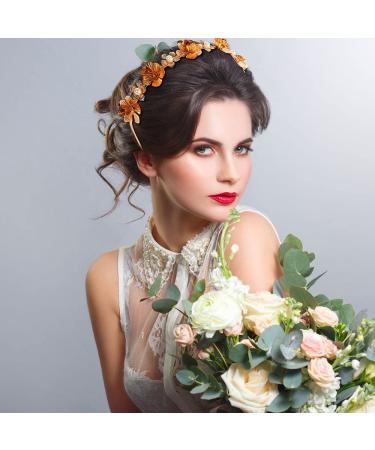 10 PCS Gold Metal Rhinestone Pearl Headbands - Wedding Bridal Hair Accessories - Buy Online on SooperMarket.com