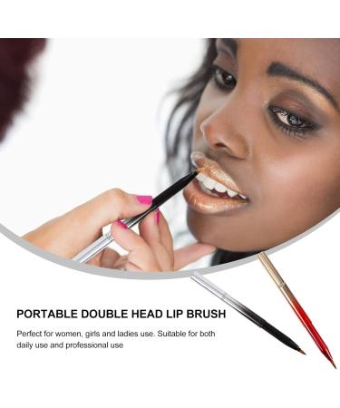 2Pcs Double- ended Lip Brush Retractable Makeup Brushes Portable Concealer Brush for Women Makeup - Buy Online on SooperMarket.com