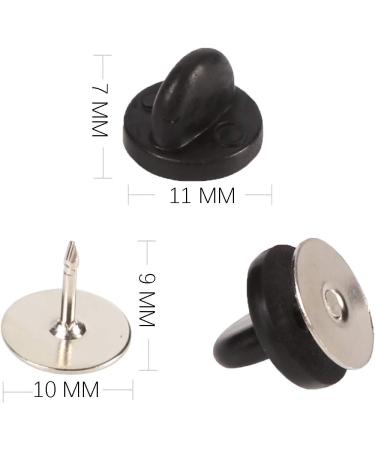Tie Tacks Blank Pins - 50 Pairs with PVC Rubber Pin Backs for Badge Insignia DIY Crafts - Buy Online on SooperMarket.com