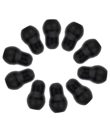 OSALADI 10 Pieces Ear Tips Replacement Black Soft- Sealing Ear- Tips Earbuds Seal End Replacement Earhook Soft Seal 2.5mm As Shown