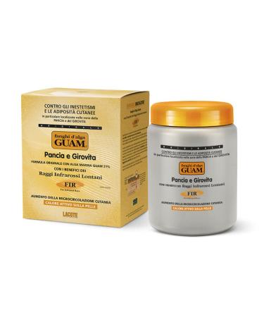 Guam Anti Cellulite Stomach Wrap with Infrared Heat - Tummy Lipo Wrap - Natural Cellulite Treatment - Seaweed Mud Slimming Body Wrap - 2.2 LB Jar Beauty