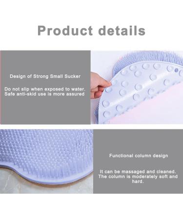 Silicone Shower Brush with Suction Cup for Body Exfoliation & Cleansing - Blue - Buy Online on SooperMarket.com